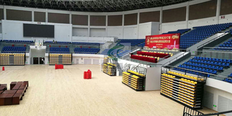 佛山科技學(xué)院再啟航，綠蛙伸縮看臺保駕護航！