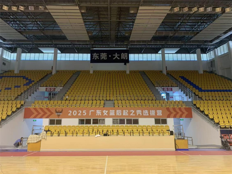 大朗體育館看臺座椅升級翻新